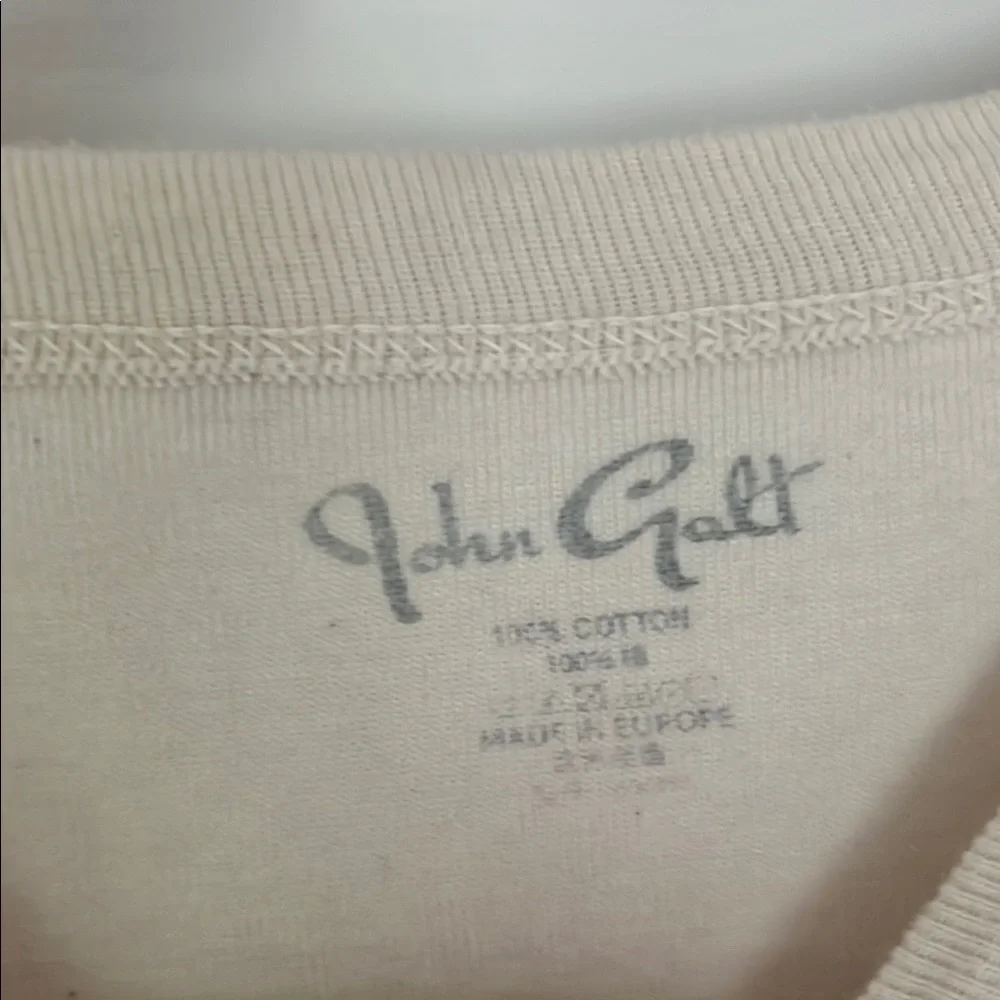 Brandy Melville Cream and Green Short Sleeve Tees - Picture 2 of 3